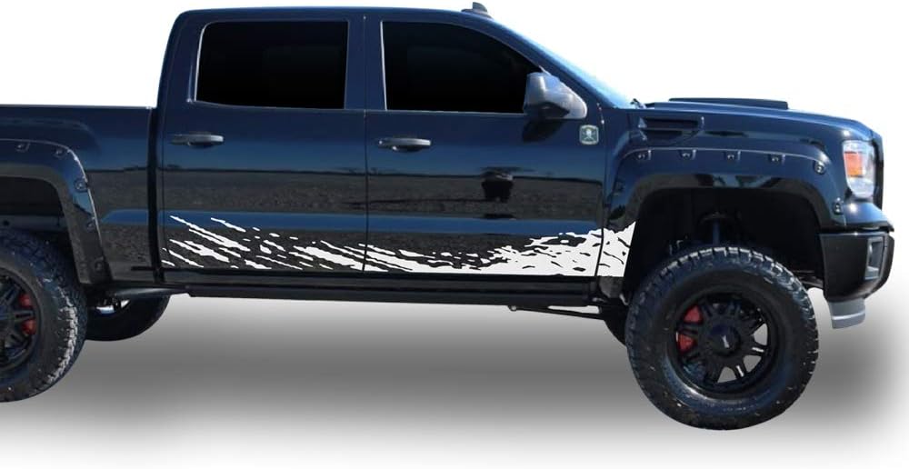 Black Mud Splash Decal Sticker Pack of 2 D680