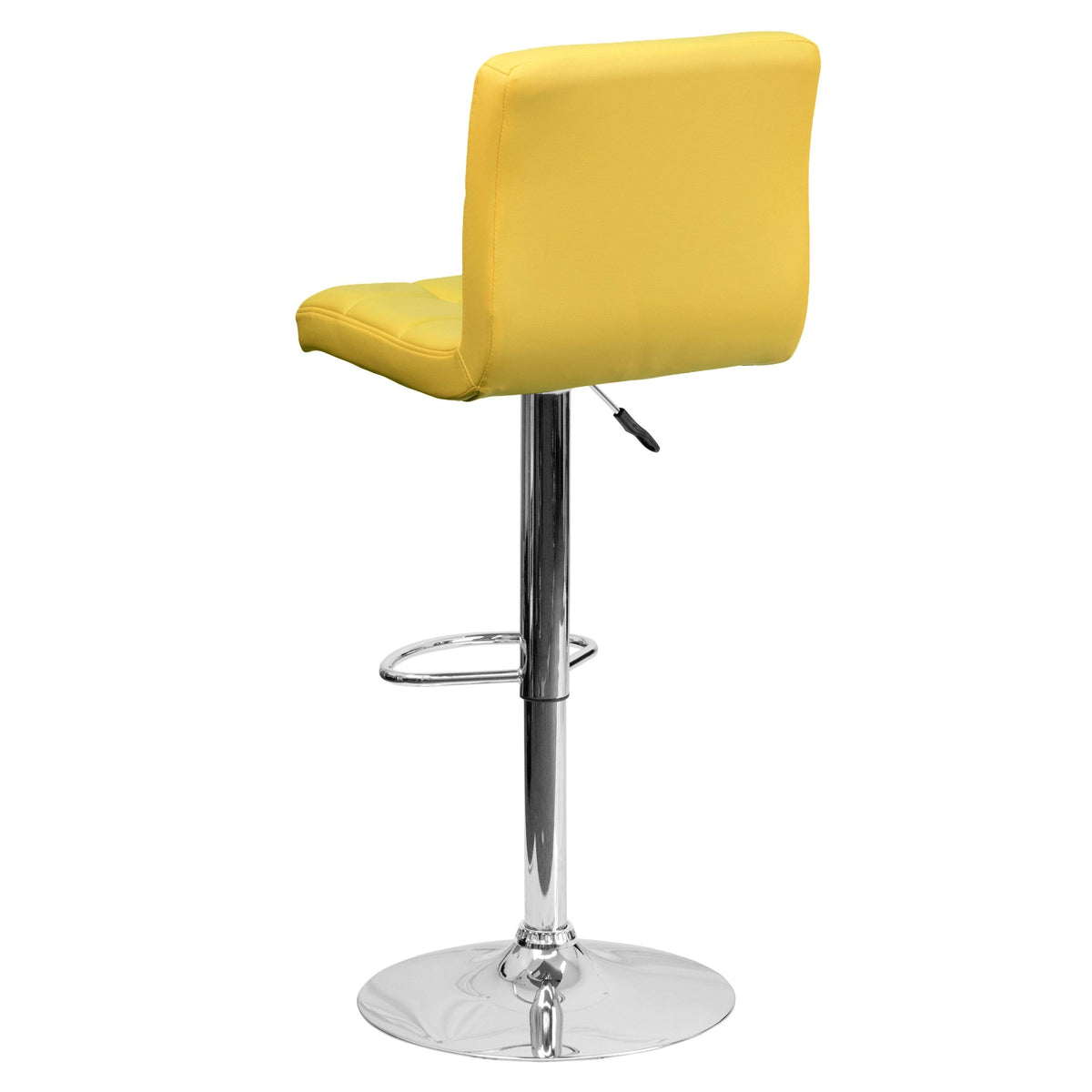 Green Quilted Vinyl Adjustable Height Barstool Set of 2 L94512