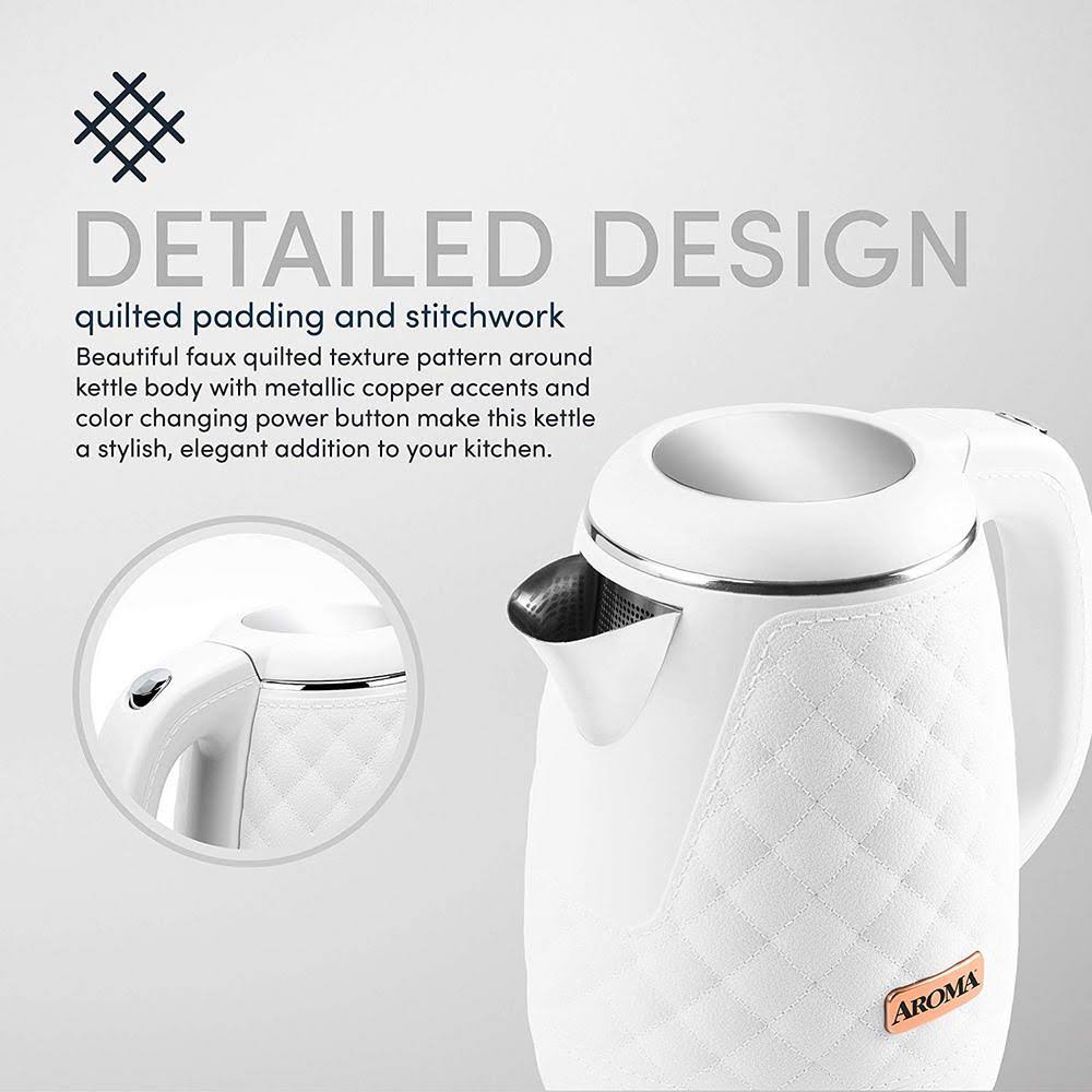 White 1.2L Stainless Steel Electric Water Kettle E980