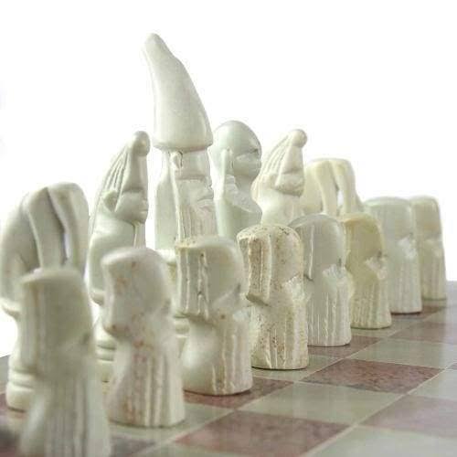 Hand Carved Soapstone Chess Set J886