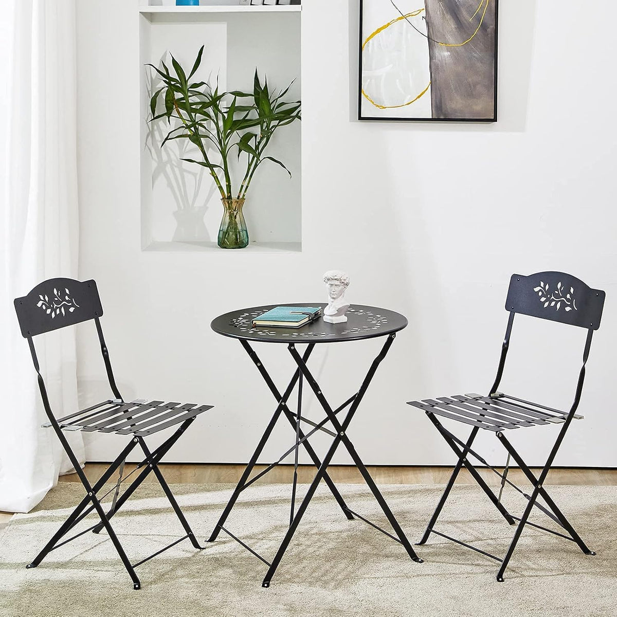 3 Piece Folding Patio Bistro Set O766711