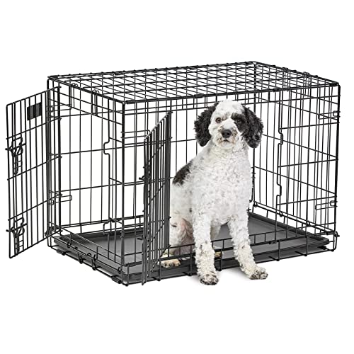 36-Inch Folding Dog Crate with Double Door E921465