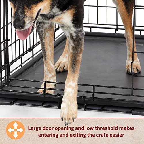 36-Inch Folding Dog Crate with Double Door E921465