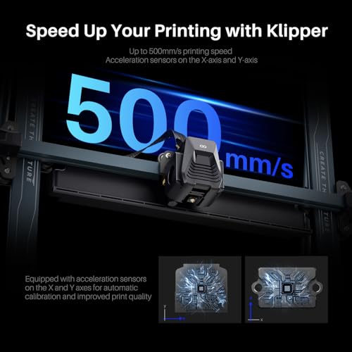 FDM 3D Printer with Auto Bed Leveling, Dual-Gear Direct Extruder, Dual Lead Screw Drive, Removable Capacitive Screen, 8.85x8.85x11in Large Printing Size S31582