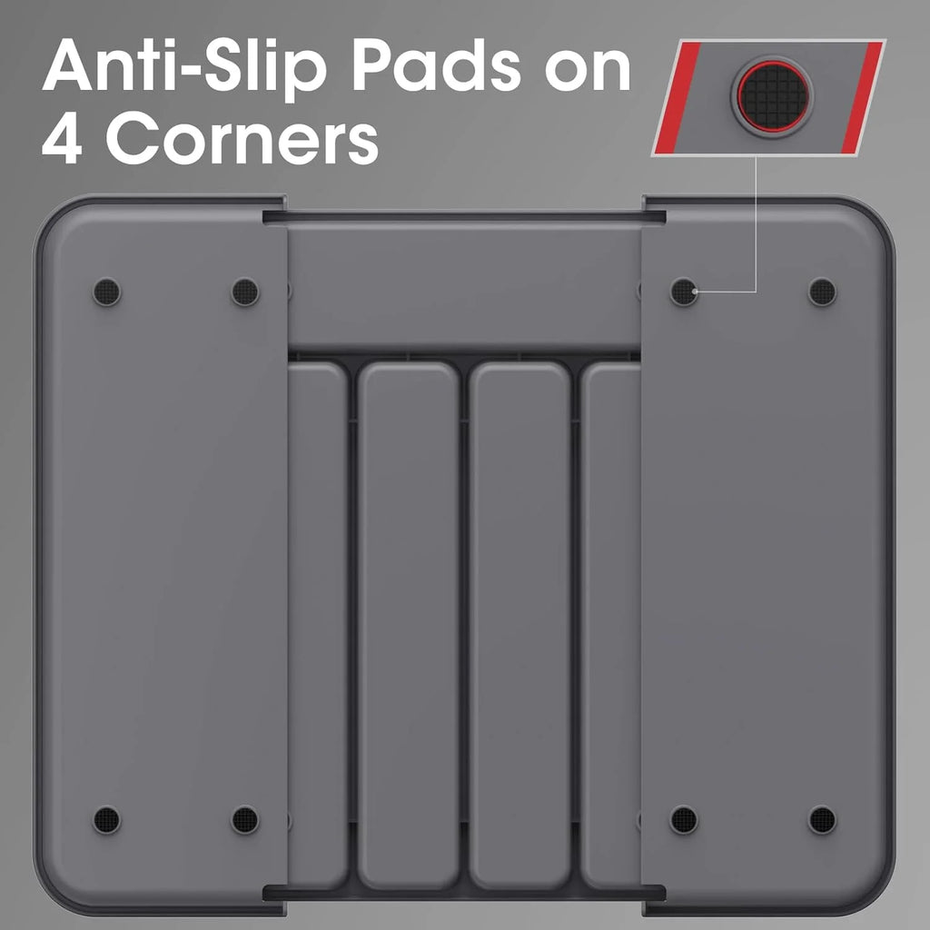 Grey Adjustable Kitchen Drawer Organizer N89482