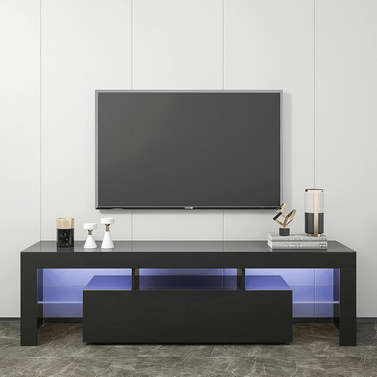 Dark Brown Wood Grain TV Stand B918