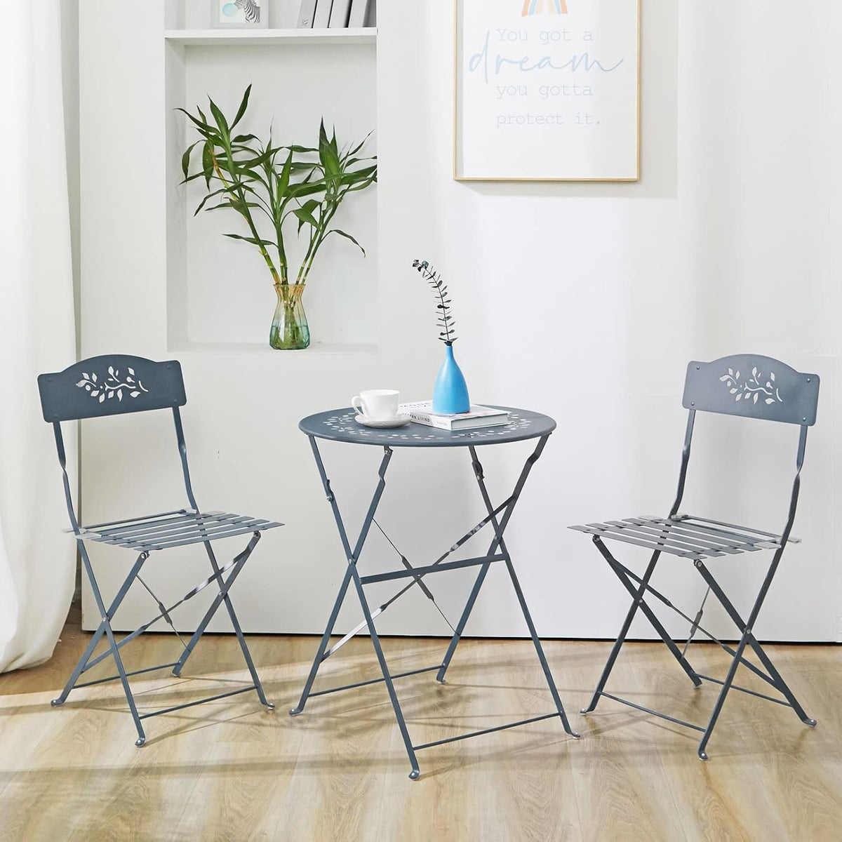 3 Piece Folding Patio Bistro Set O766711