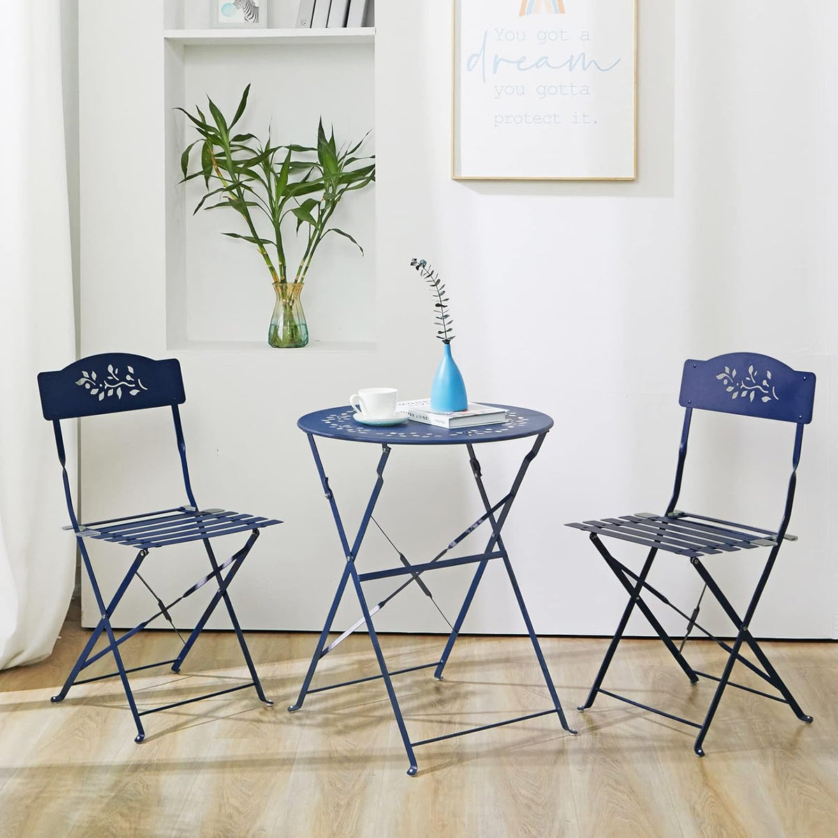 3 Piece Folding Patio Bistro Set O766711