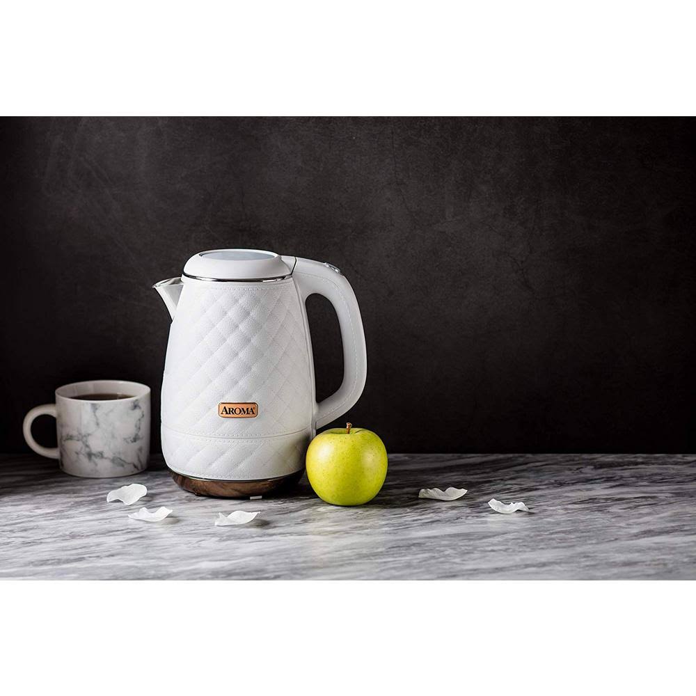 White 1.2L Stainless Steel Electric Water Kettle E980