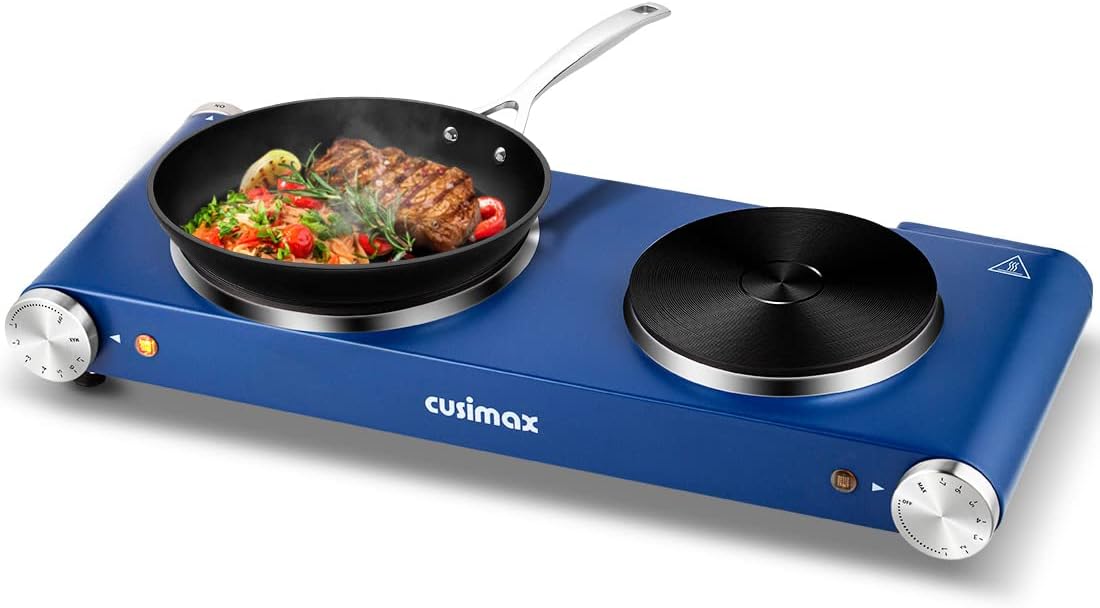 Electric Hot Plate Single Burner 1500W Cast Iron Stainless Steel A215562