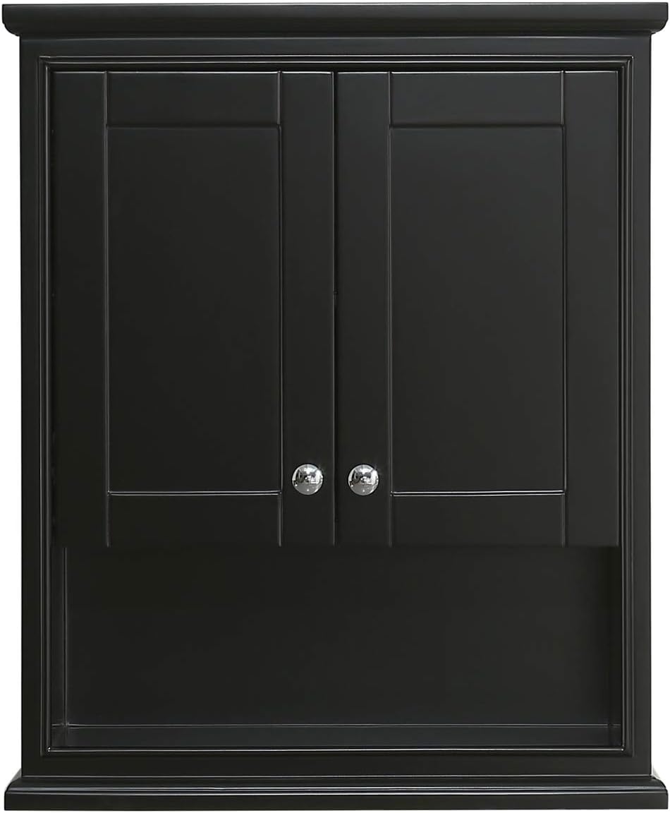 Wall-Mounted Storage Cabinet in Dark Espresso B171596