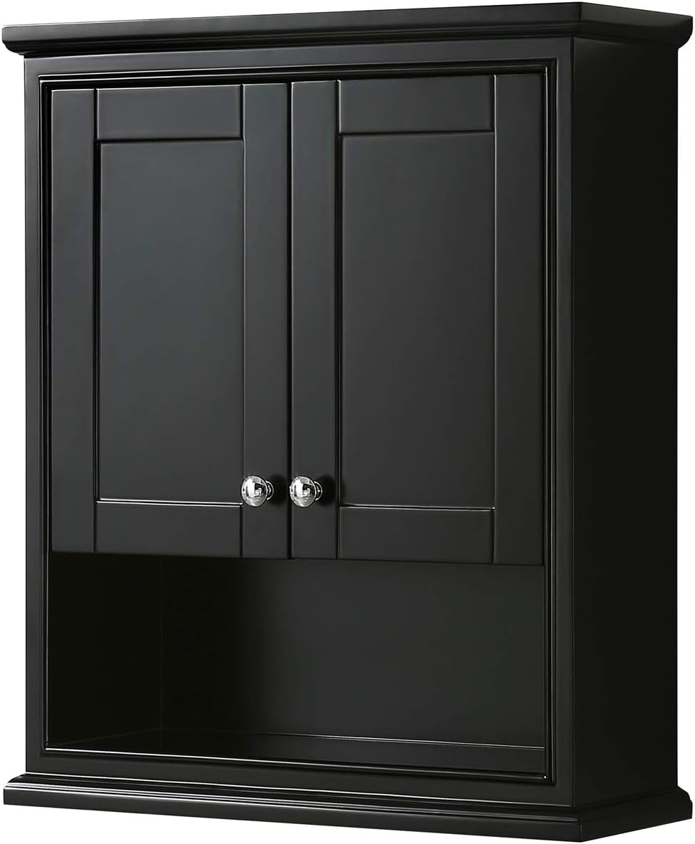 Wall-Mounted Storage Cabinet in Dark Espresso B171596