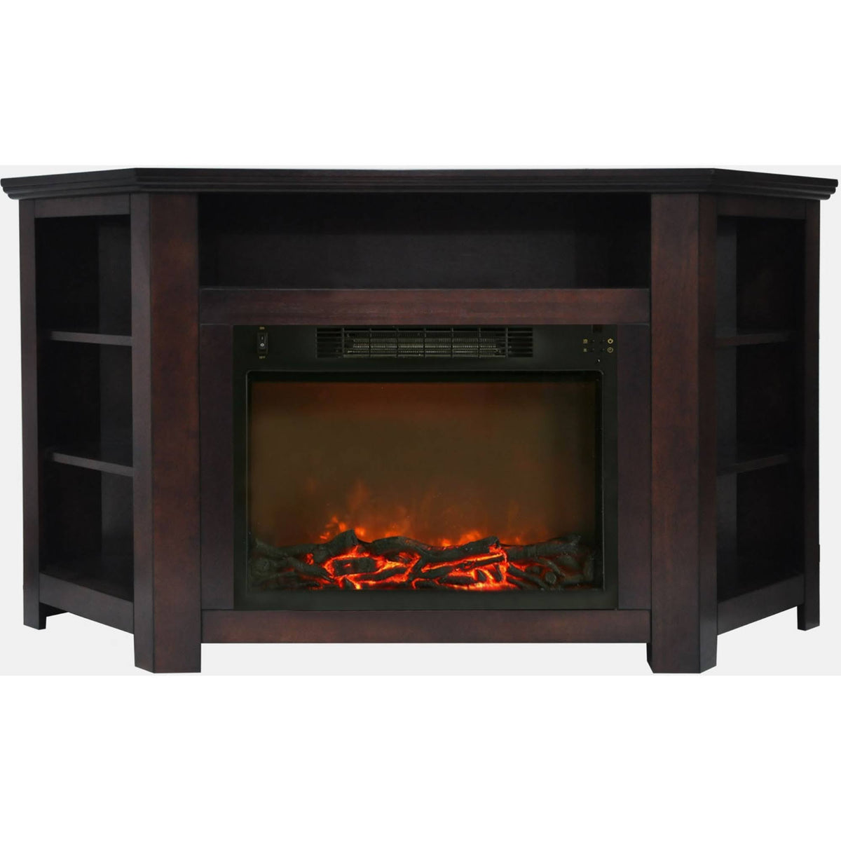 56 in. Electric Corner Fireplace with 1500W Fireplace Insert J685103