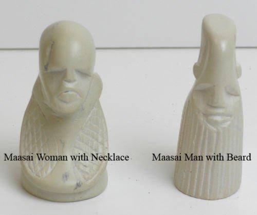 Hand Carved Soapstone Chess Set J886