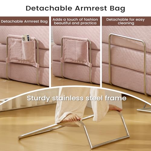 Off White Corduroy Modular Floor Couch J133873