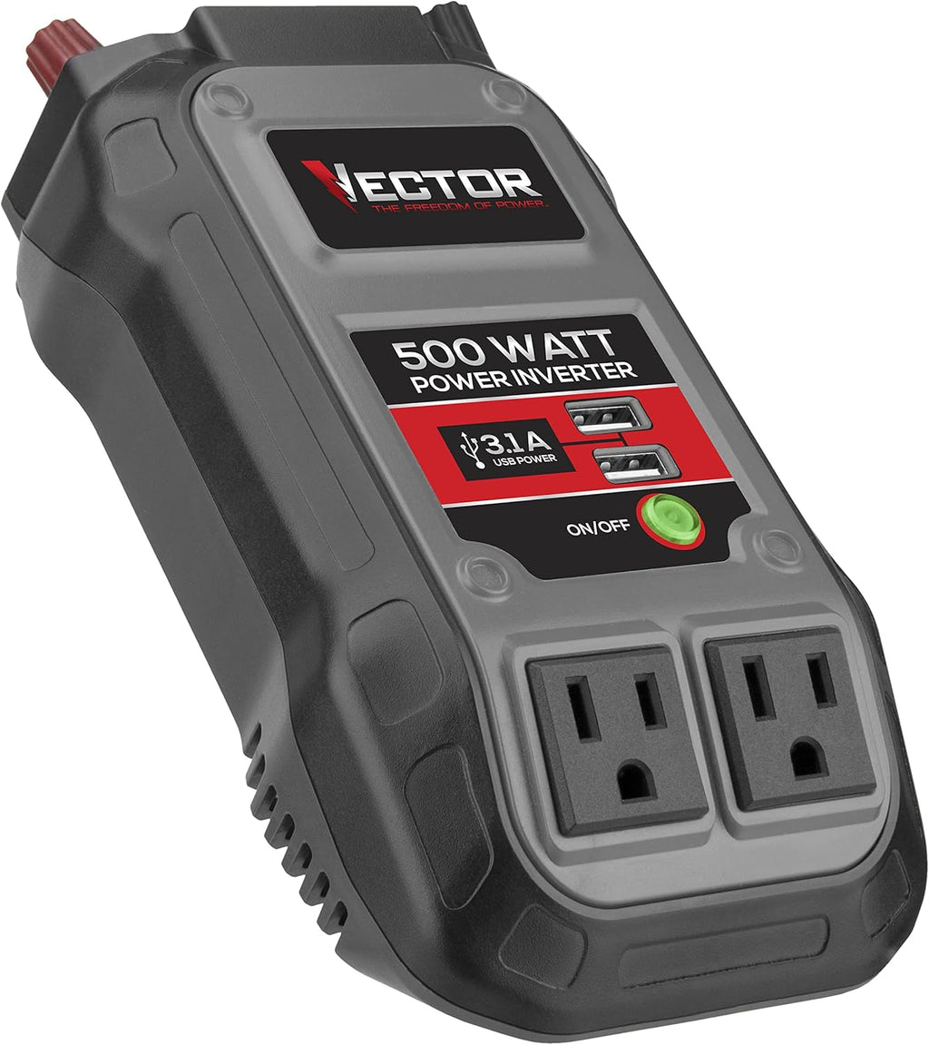 500 Watt Power Inverter with Dual USB Charging Ports U196