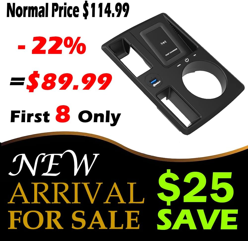 Wireless Charging Pad Center Console Organizer T33117