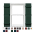 4 Board and Batten Vinyl Shutters 1 Pair 14 x 75 Midnight Green I494
