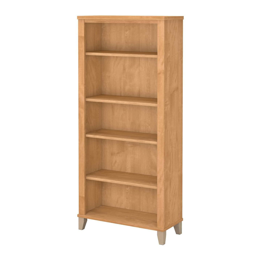 White 5 Shelf Bookcase O3803