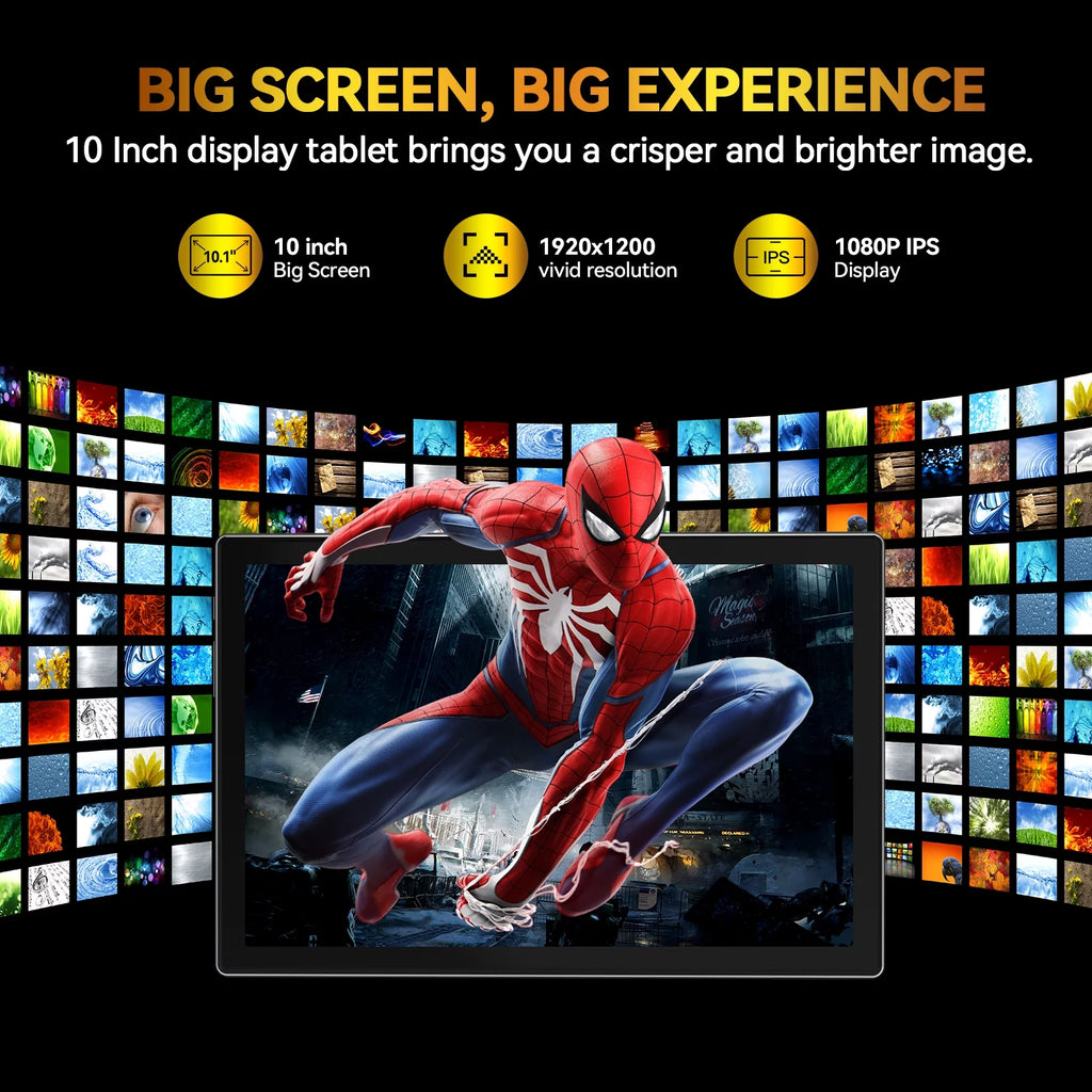 Black 10inch 128GB Android 12 Tablet with Keyboard H58840
