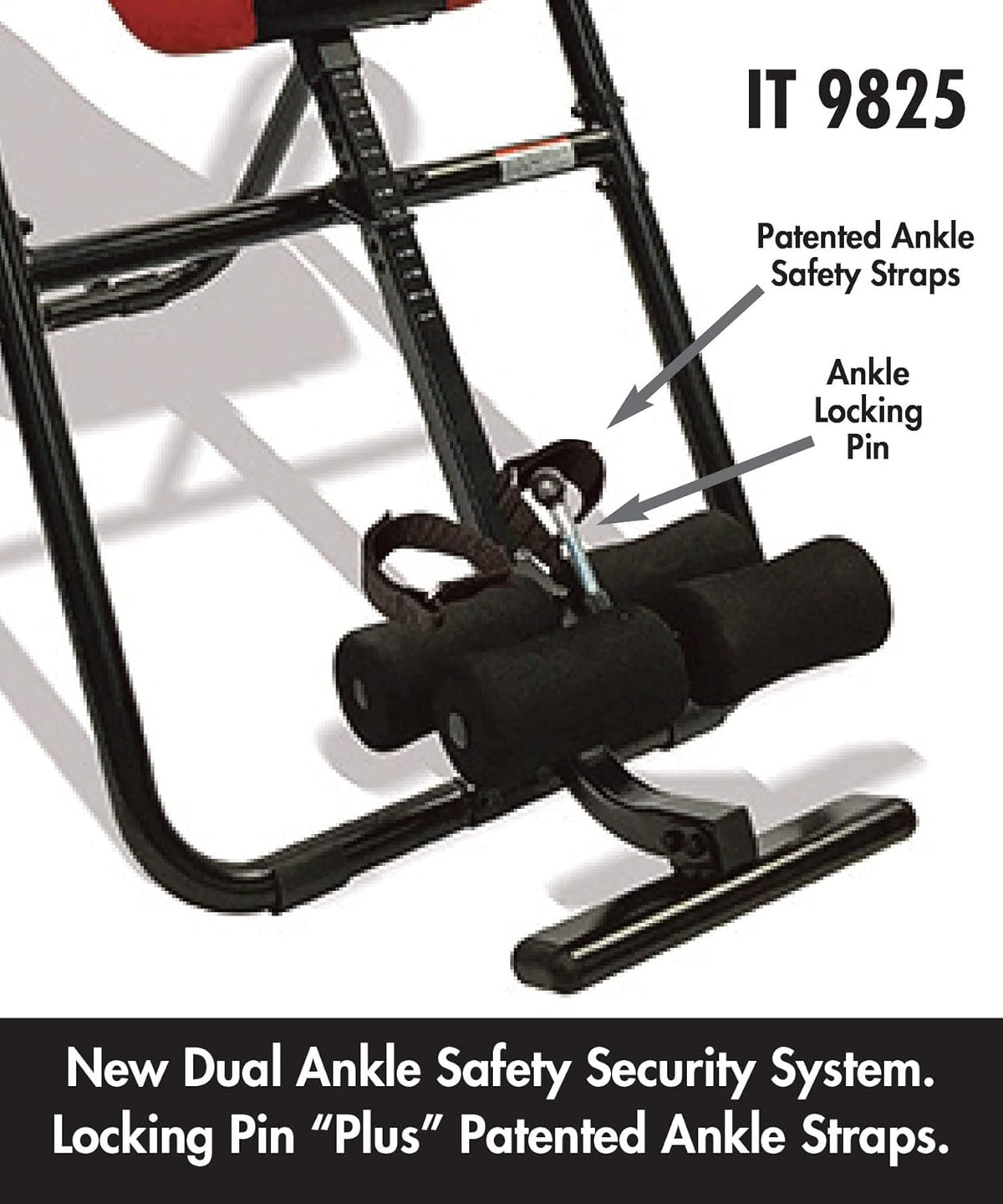 Red Heavy Duty Inversion Table with Removable Head Pillow & Lumbar Support Pad V797166