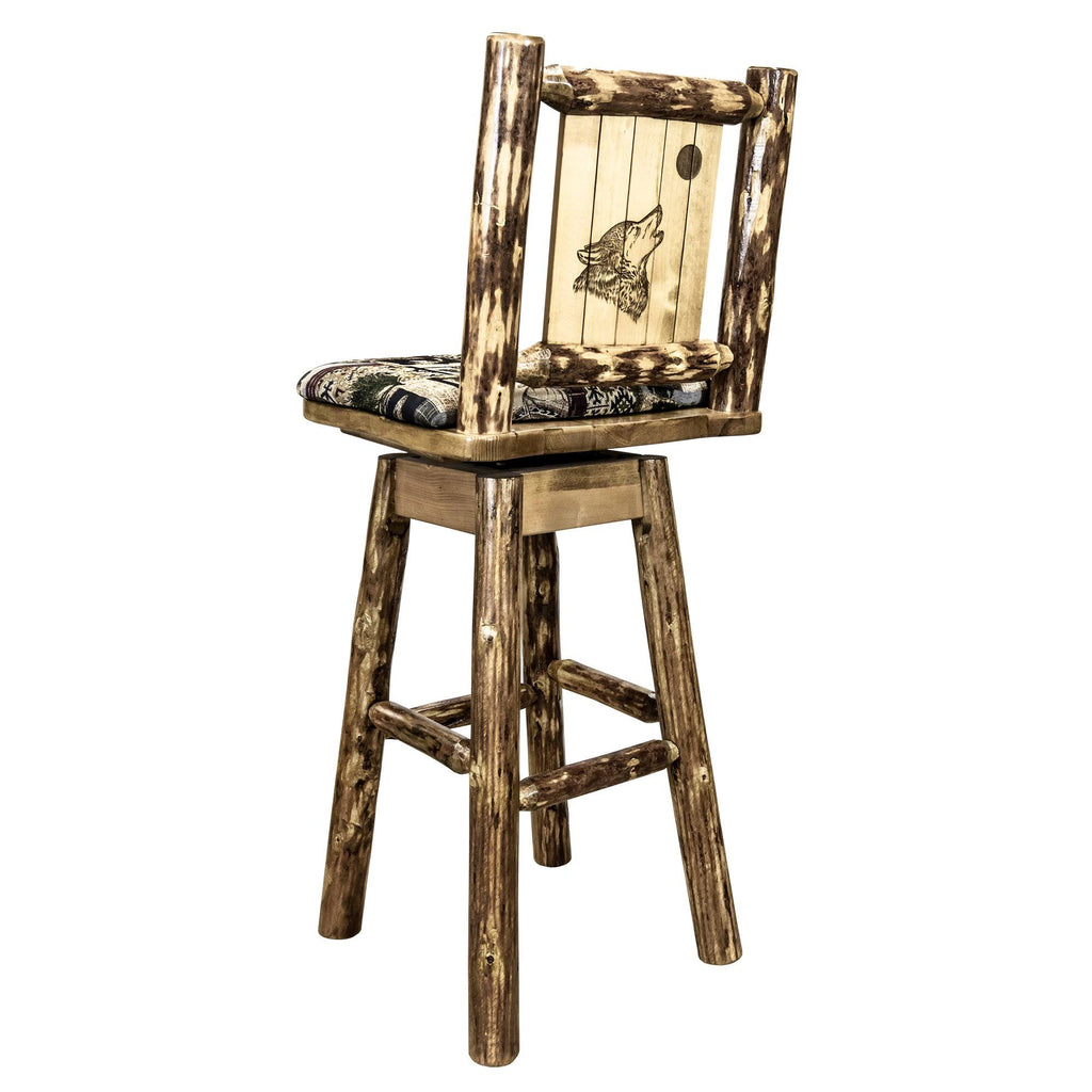 Counter Height Swivel Barstool with Back J14962
