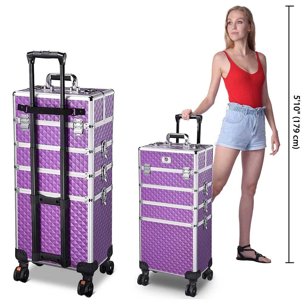 Purple Rolling Makeup Case Organizer P13040