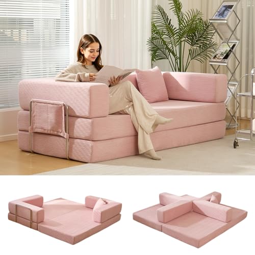 Off White Corduroy Modular Floor Couch J133873