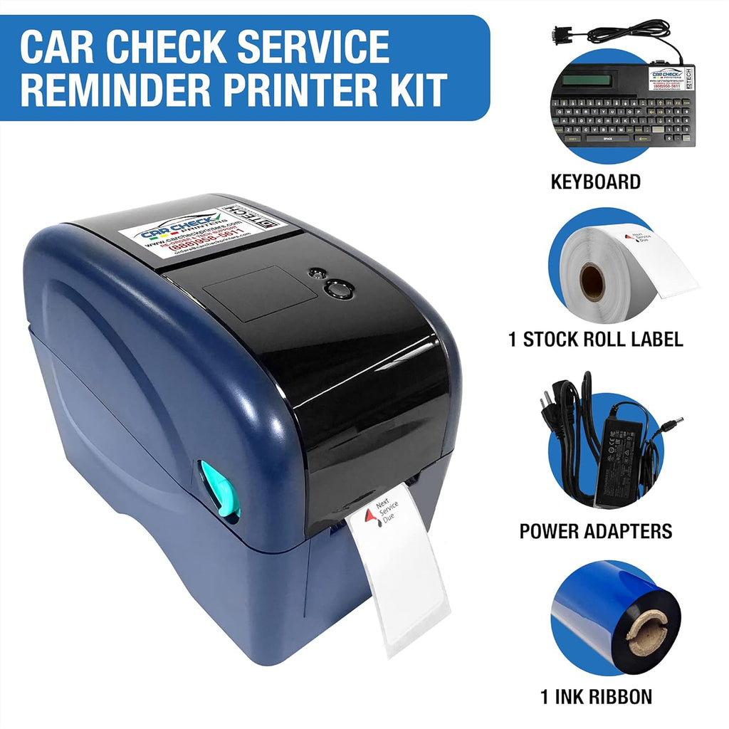 Car Check Service Reminder Printer Kit with Ink & 500 Stickers H987243