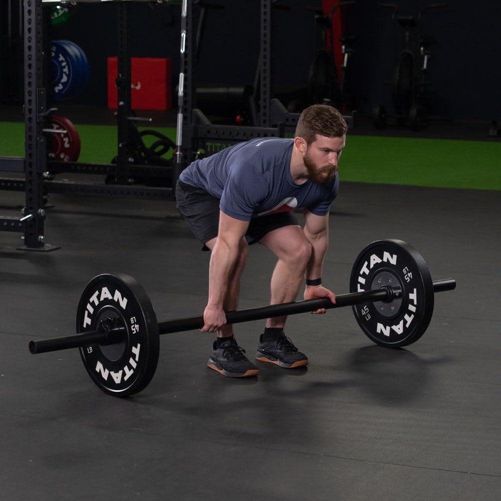 7 FT Fat Grip Olympic Barbell, Powder-Coated Steel J5160