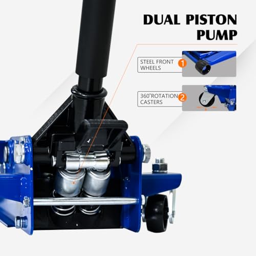 3 Ton Steel Floor Jack with Double Pump U439