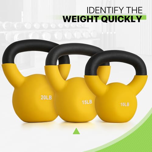 Neoprene Coated Solid Cast Iron Kettlebell C7623