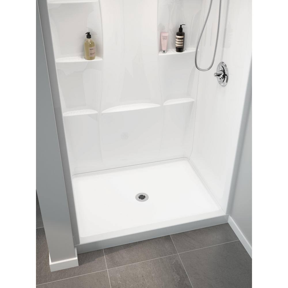 White 48 in. L x 34 in. D Shower Floor & Base E246