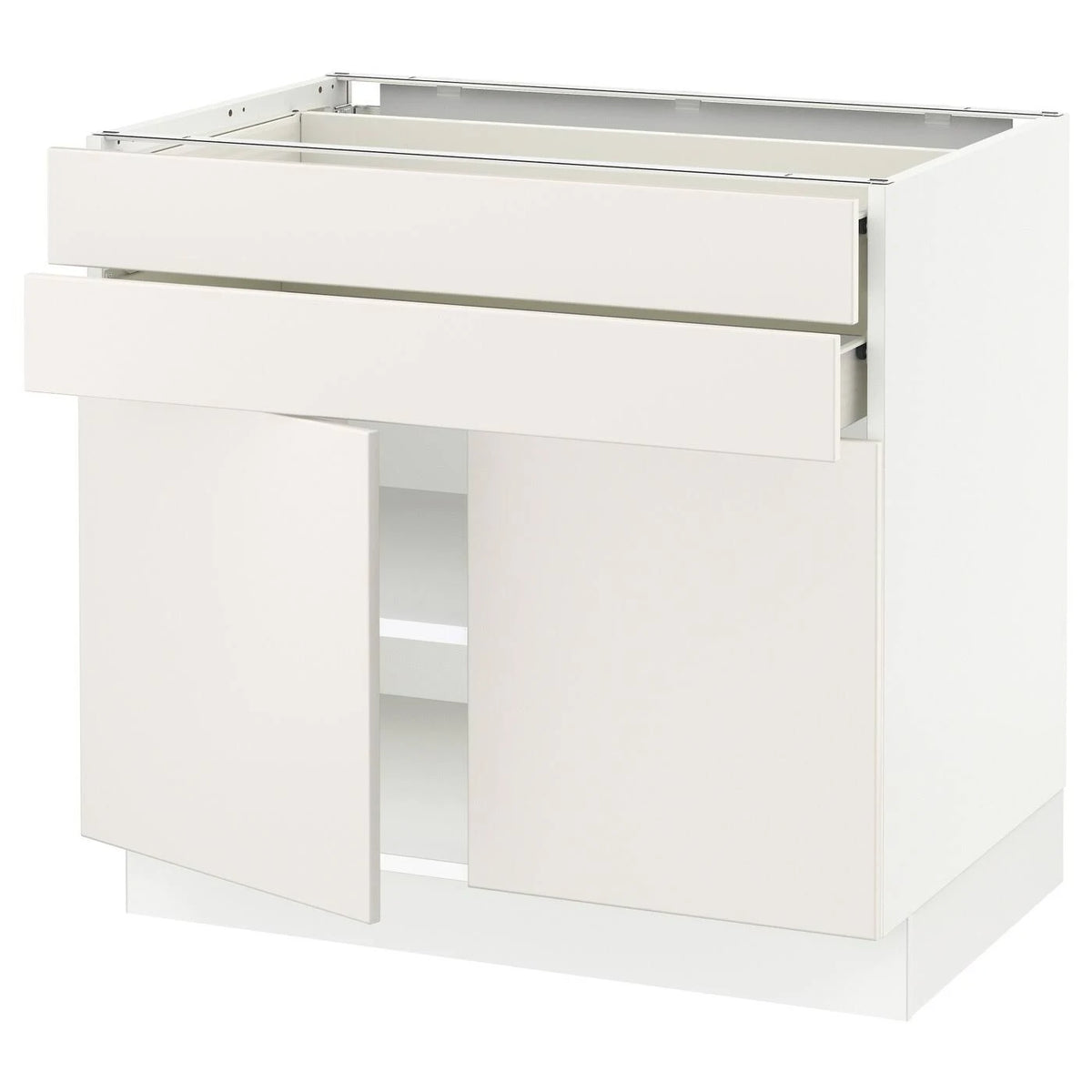 White 2 Door 2 Drawer Base Cabinet O113129