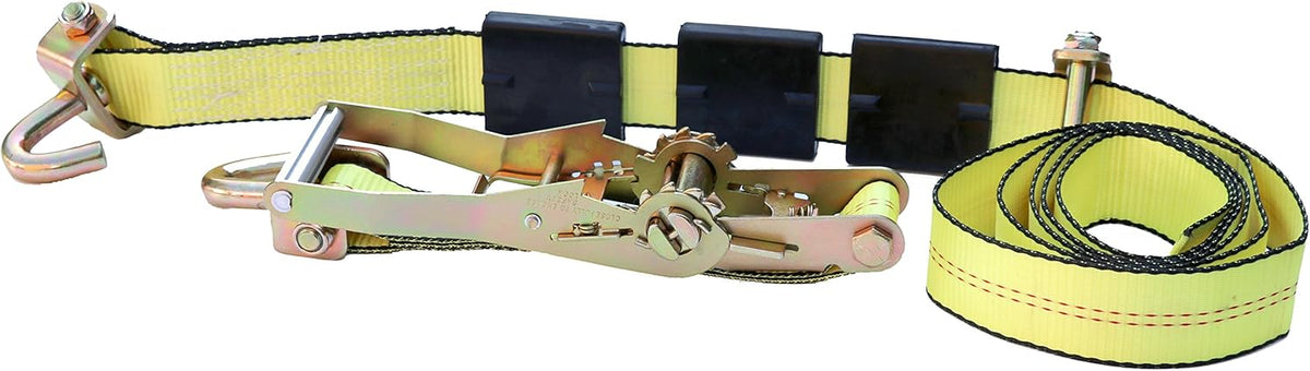 2 x10' Yellow Heavy Duty Swivel J Hook Wheel Strap Ratchet Tie Down (4 Pack) V238472
