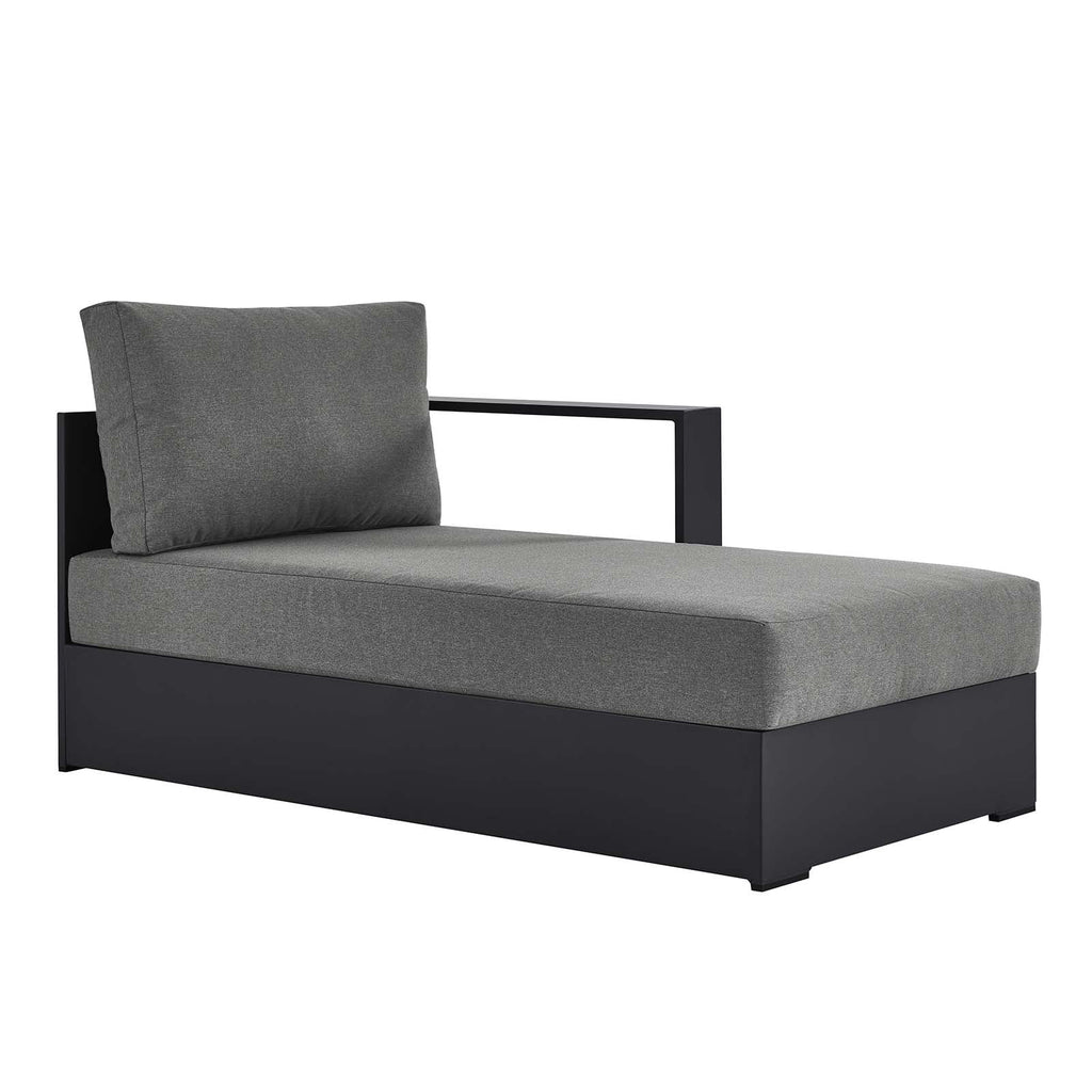 Gray Powder-Coated Aluminum Outdoor Chaise Lounge B711
