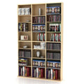 Triple Slim Multimedia Storage Rack in Maple T505096