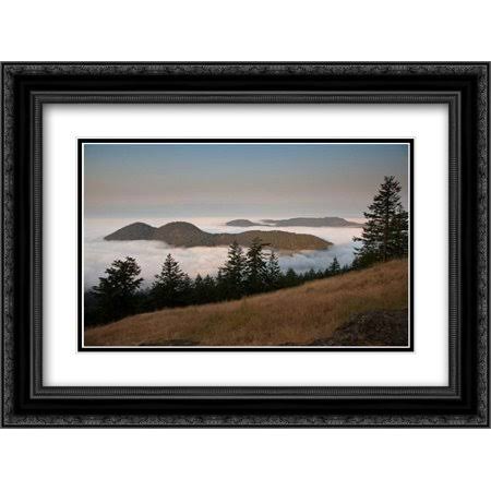 2X Matted 24x18 Black Ornate Print R9470