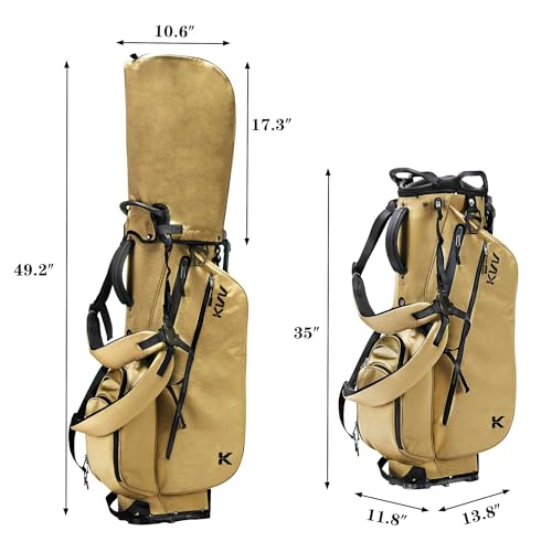 Lightweight Golf Stand Bag with 7 Way Dividers and 5 Pockets Y196922