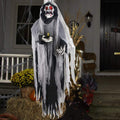 Halloween Hanging Ghost Prop, 5.5 Ft, LED Glowing Eyes, Detachable Bendable Arms, Pack of 2 L308344