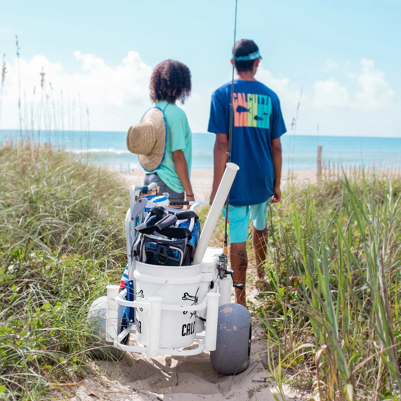 White Surf Pier Cart with Balloon Tires E281070