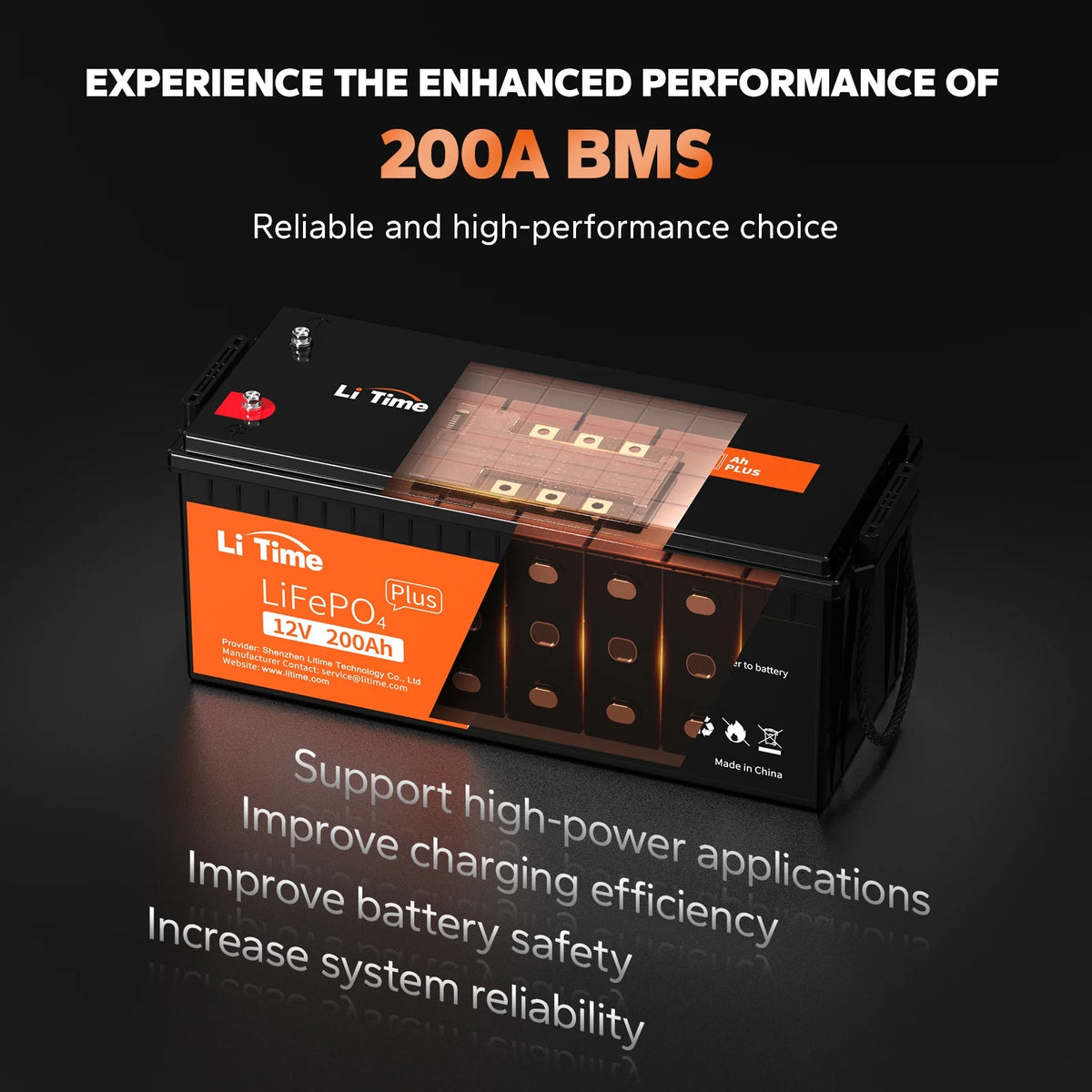12V 200Ah Lithium LiFePO4 Battery D7652