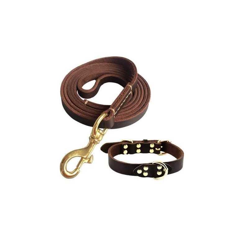 Leather Dog Leash 6 Foot Braided Heavy Duty X86655