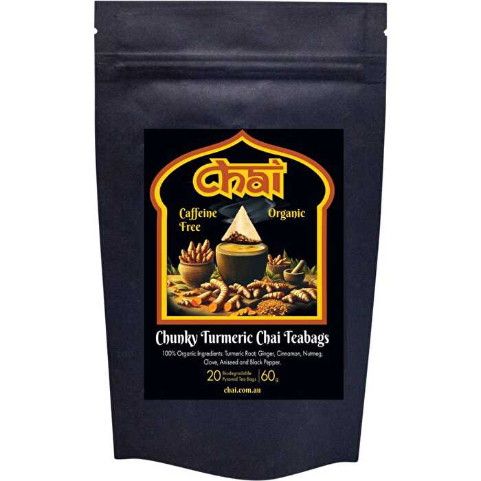 Organic Chunky Turmeric Chai Tea Bags 20pk A999