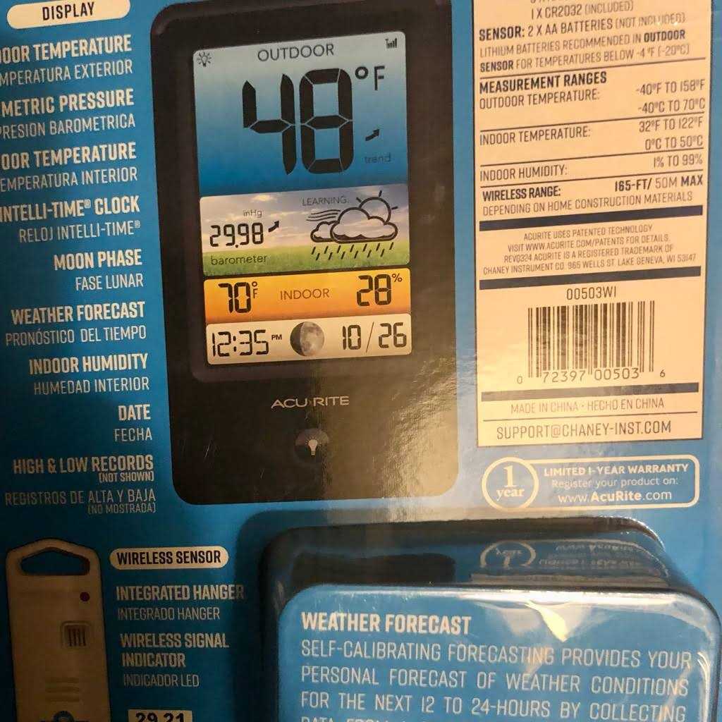 Wireless Color Forecaster with Temperature & Humidity R2773