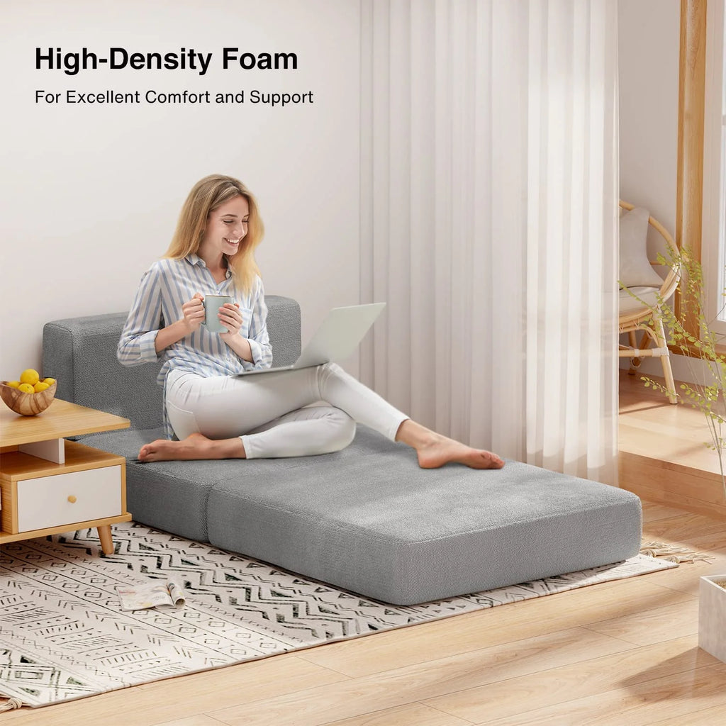 Light Gray Sleeper Sofa Bed D95410