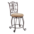 24" Metal Microfiber Counter Stool E2099
