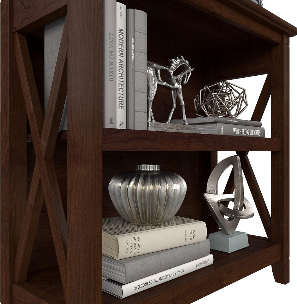 Small 2 Shelf Bookcase, Bing Cherry W98792