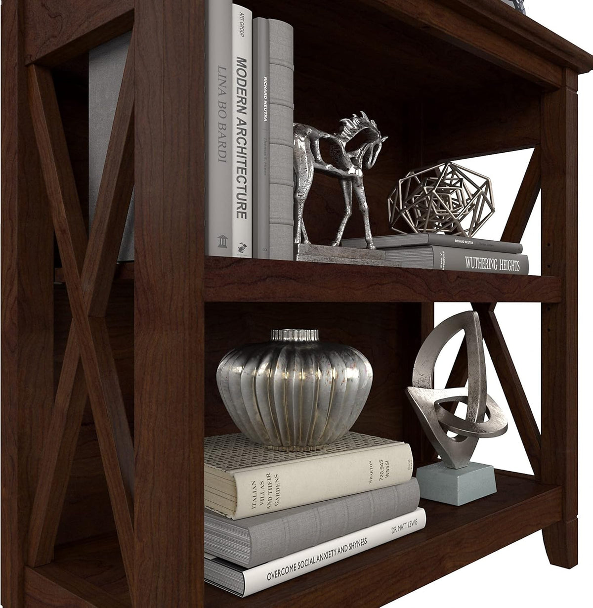 Small 2 Shelf Bookcase, Bing Cherry W98792