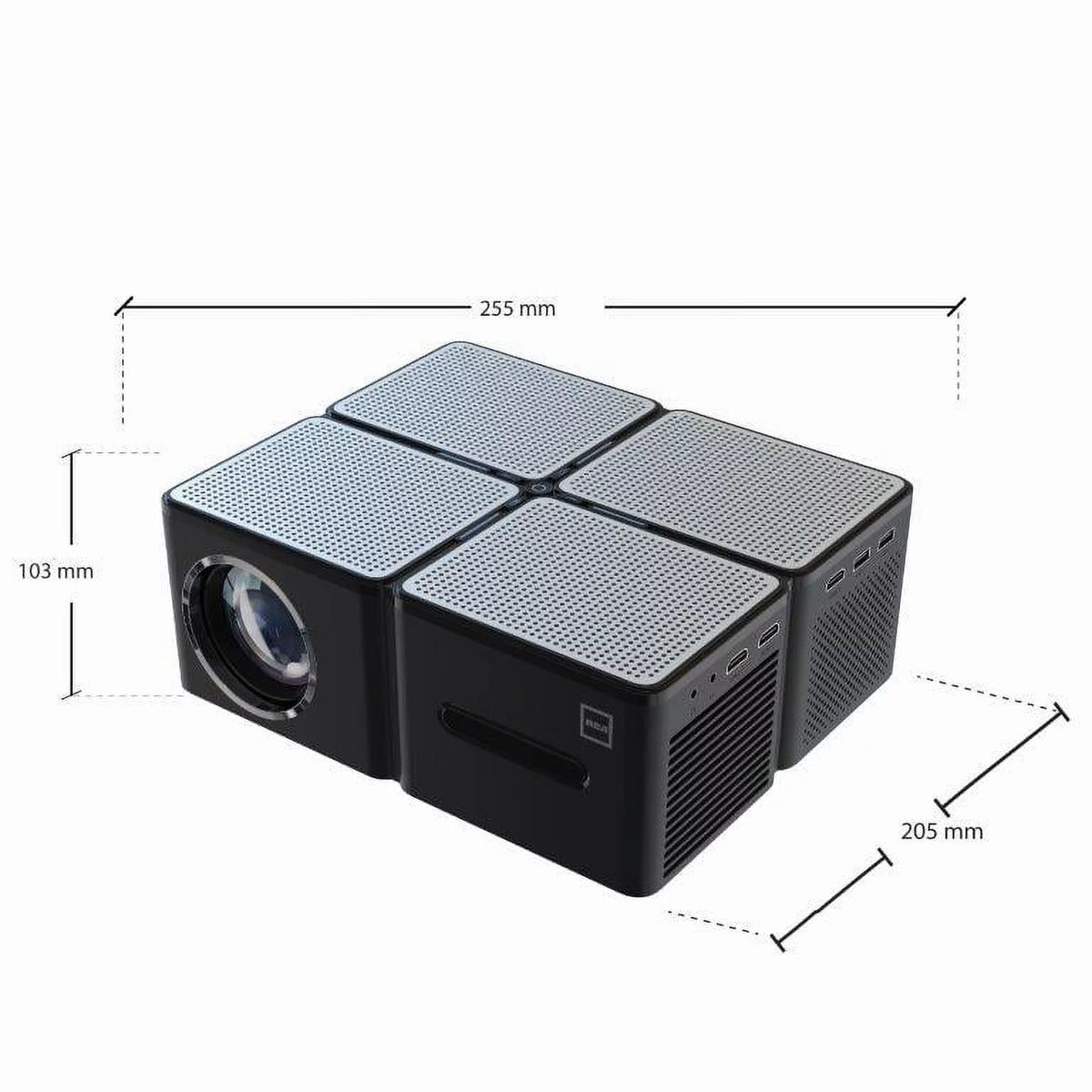 1080P Home Theater Projector, 450 ANSI Lumens, Black P428
